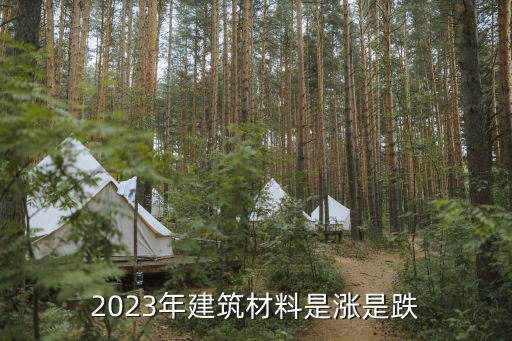 2023年建筑材料是涨是跌