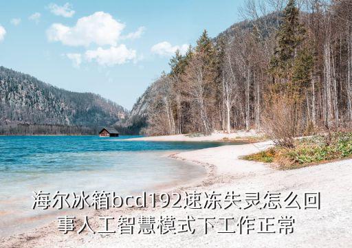 海尔冰箱bcd192速冻失灵怎么回事人工智慧模式下工作正常