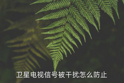 卫星电视信号被干扰怎么防止