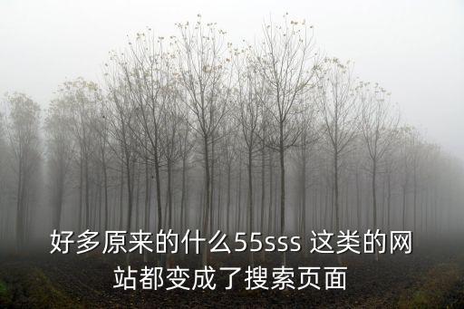 好多原来的什么55sss 这类的网站都变成了搜索页面