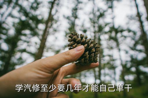 学汽修至少要几年才能自己单干