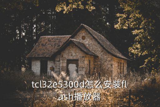 tcl32e5300d怎么安装flash播放器